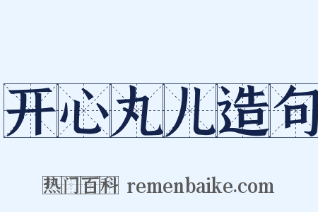 开心丸儿造句是什么意思的图片